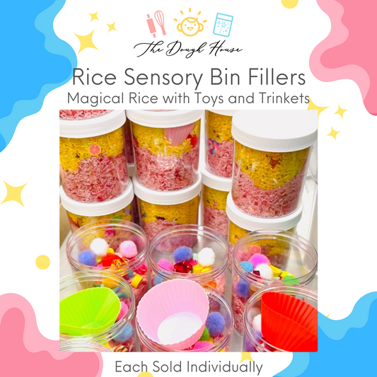 Sensory Bin Fillers: Rice Magical Jars