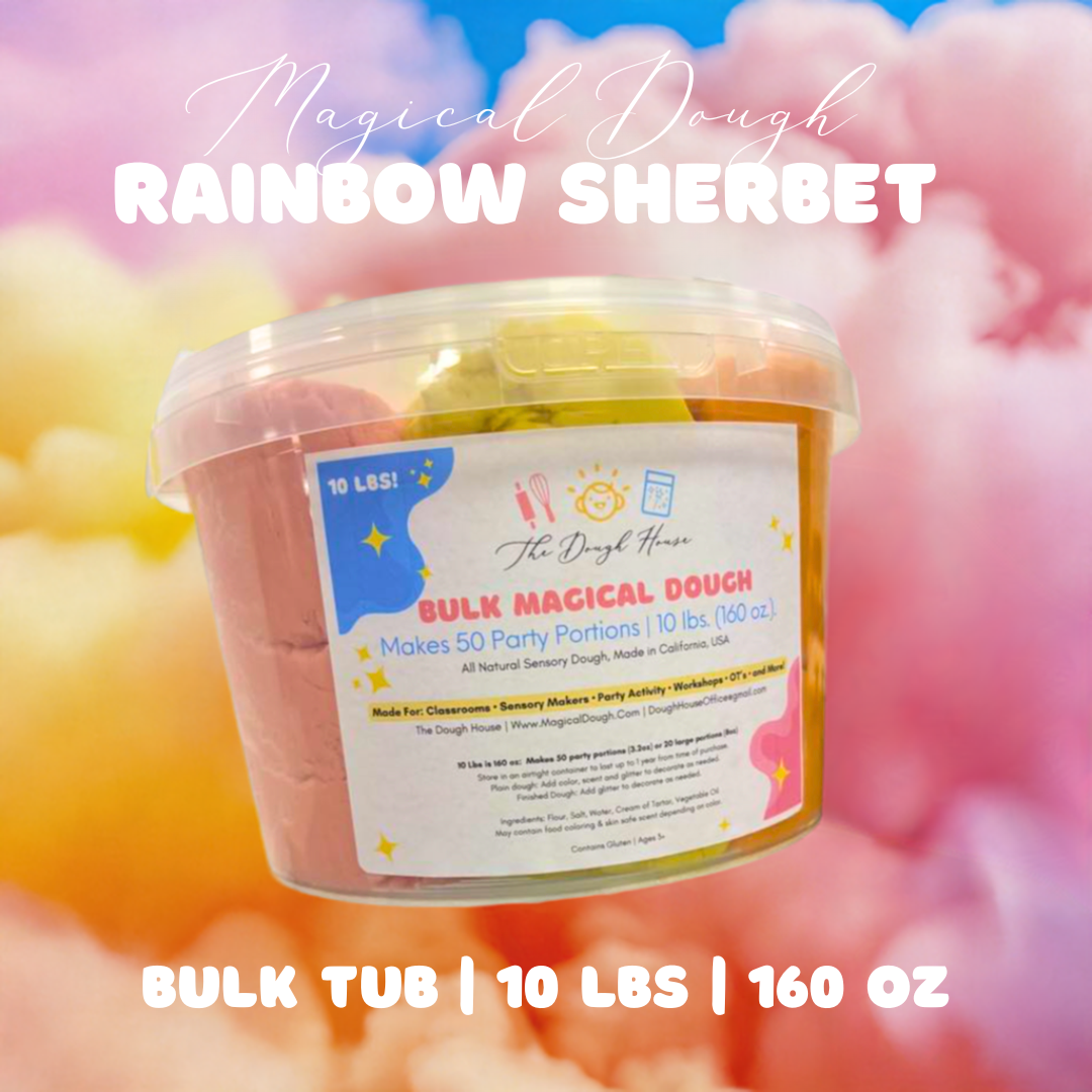 Rainbow Sherbet Magical Dough Tub (160 oz / 10 lbs)