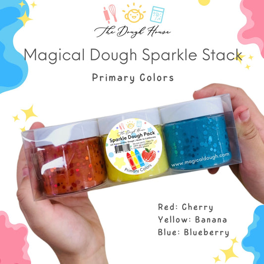 Sparkle Dough 3 Pack Primary Colors