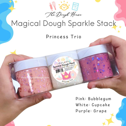 Sparkle Dough 3 Pack Princess Trio